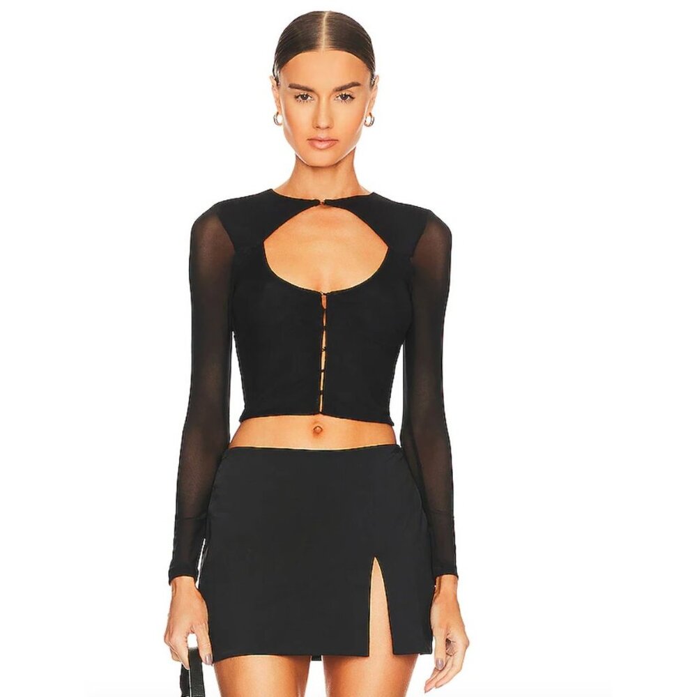 SUPERDOWN Katherine Hook and Eye Top Size Small